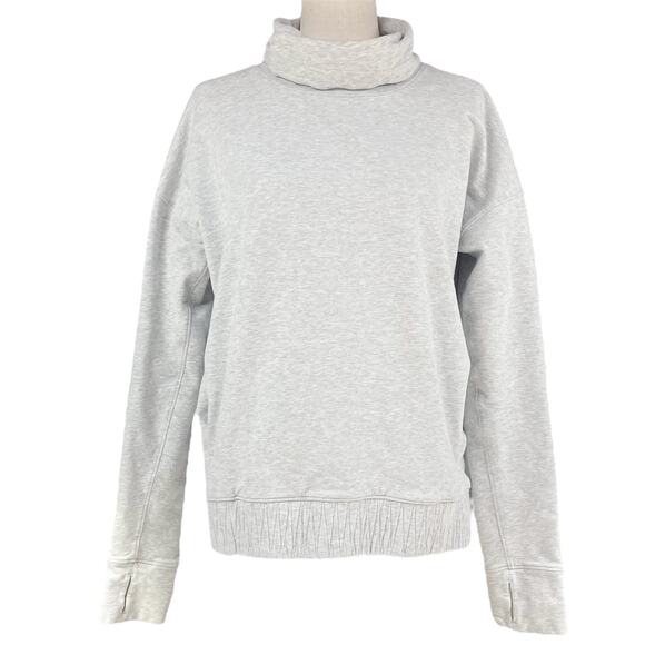 LULULEMON Stress Less Pullover in Heathered Core Ultra Light Grey Size 8 W3BF8S - Picture 2 of 9